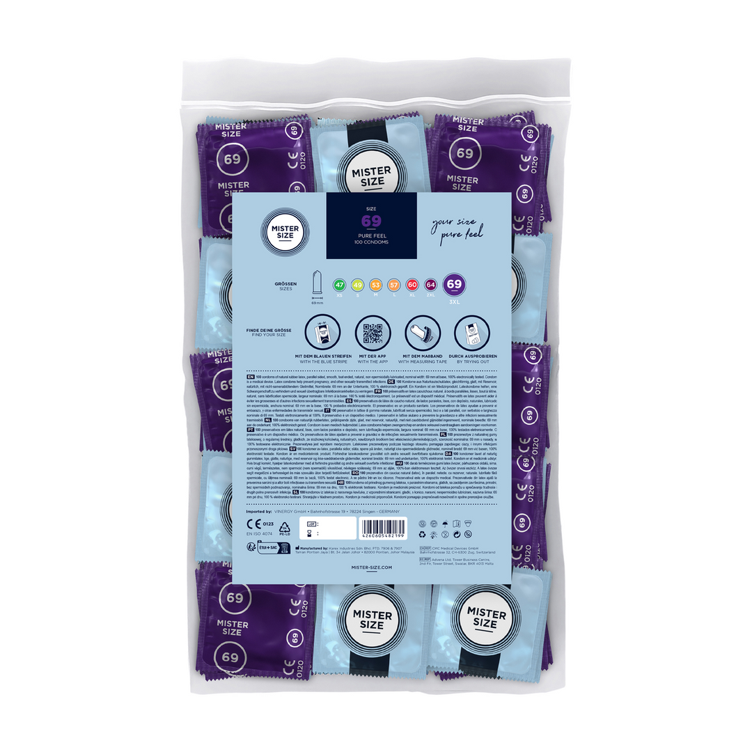 Pure Feel 69 mm Condooms 100 stuks – Comfort & Veiligheid