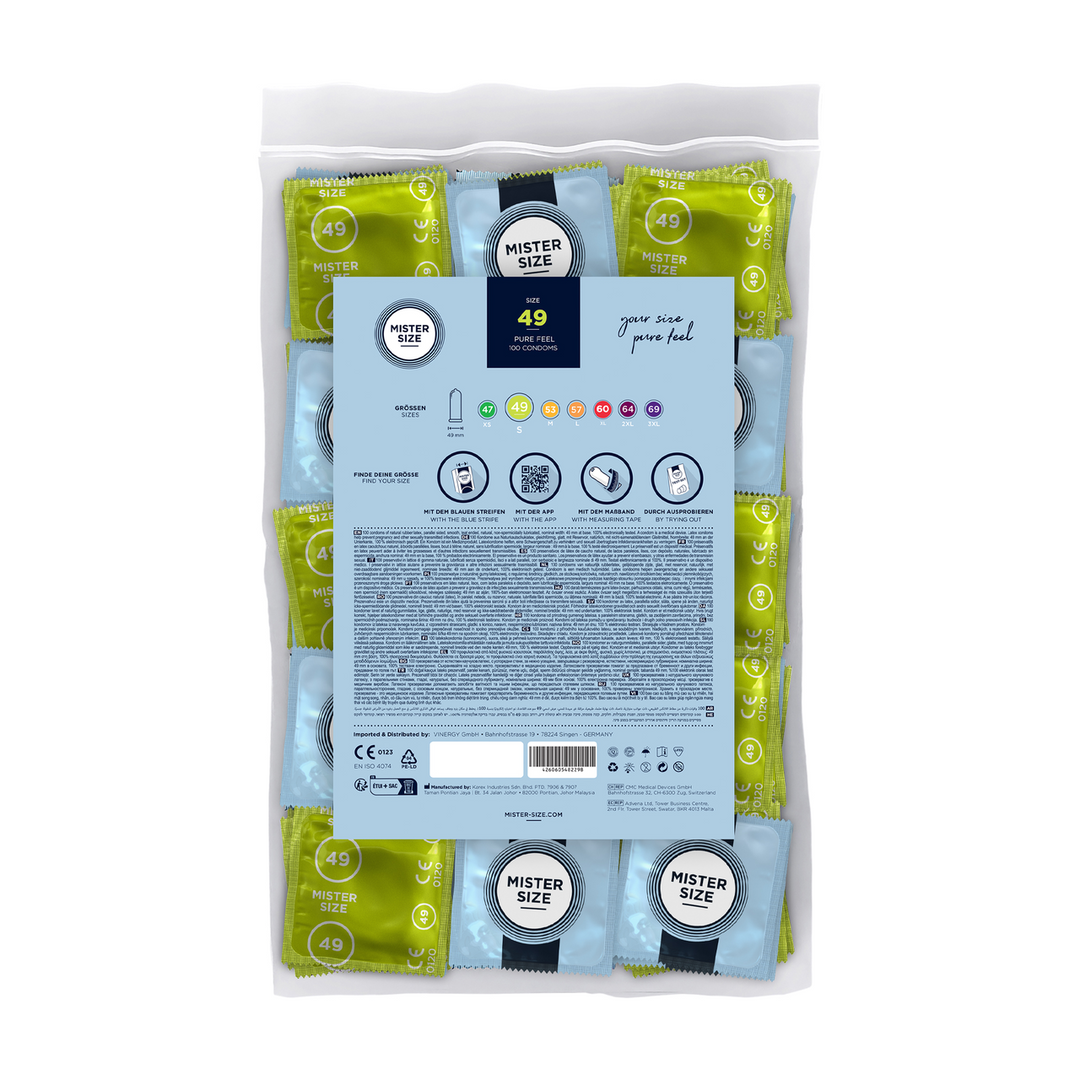Pure Feel condooms 49 mm - 100 stuks | Comfort & Veiligheid