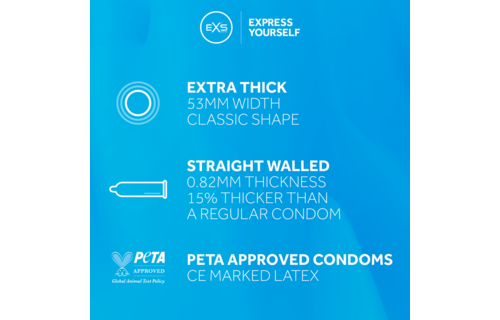 EXS Extra Thick Condoms 144 pieces | Safe & Comfortable