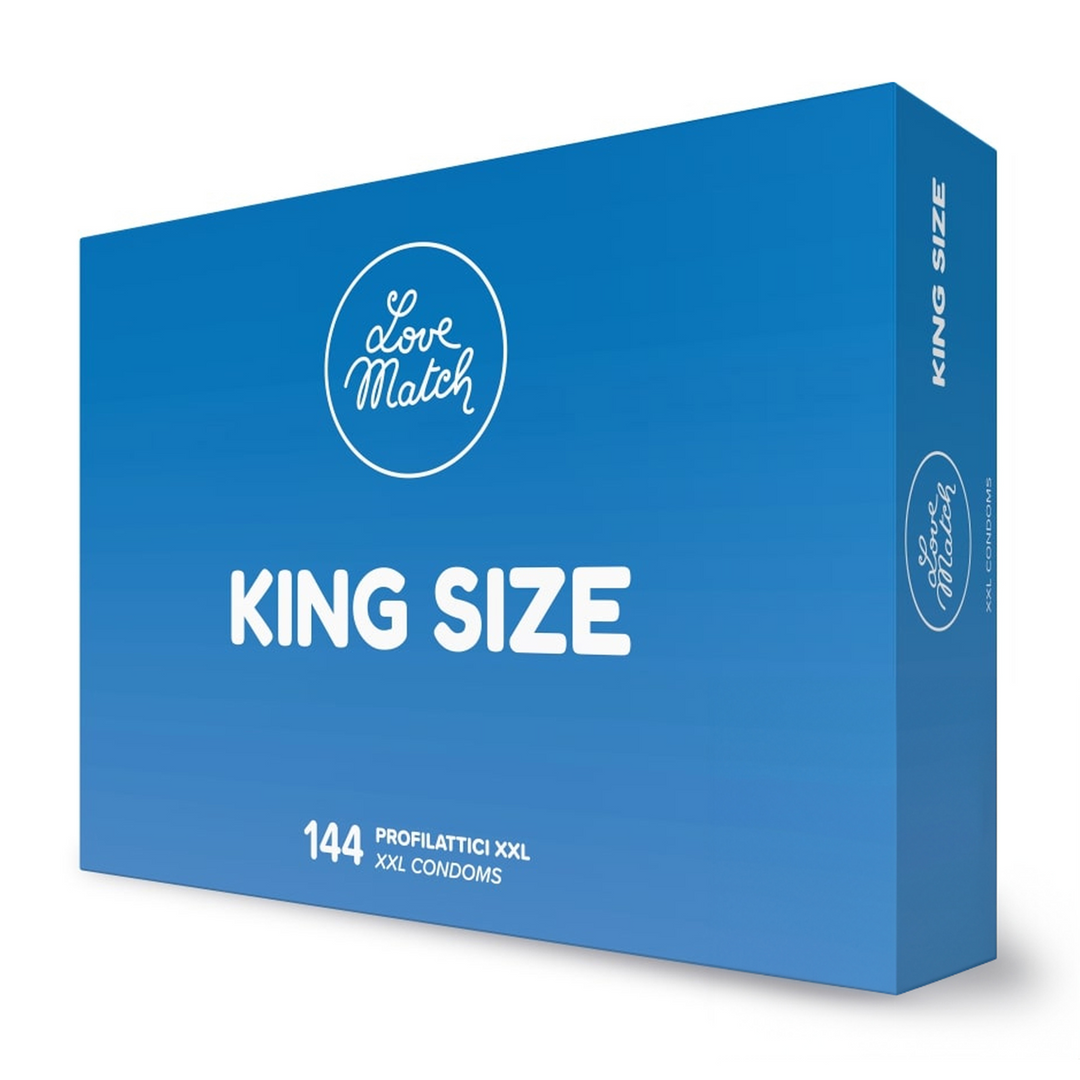 Love Match King Size Condoms XXL – 144 pieces, Perfect Fit