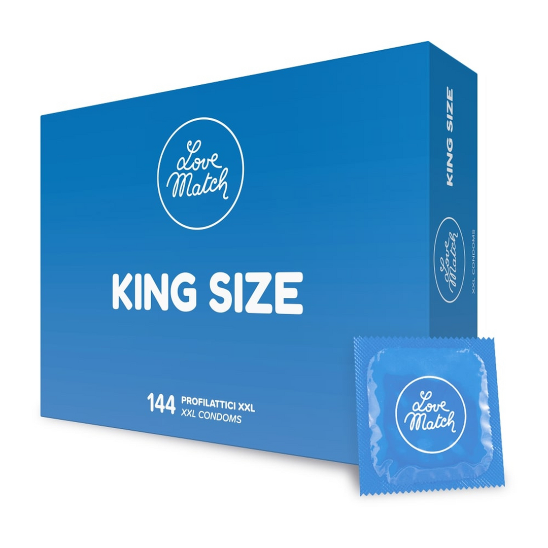 Love Match King Size Condooms XXL – 144 stuks, Perfecte Pasvorm