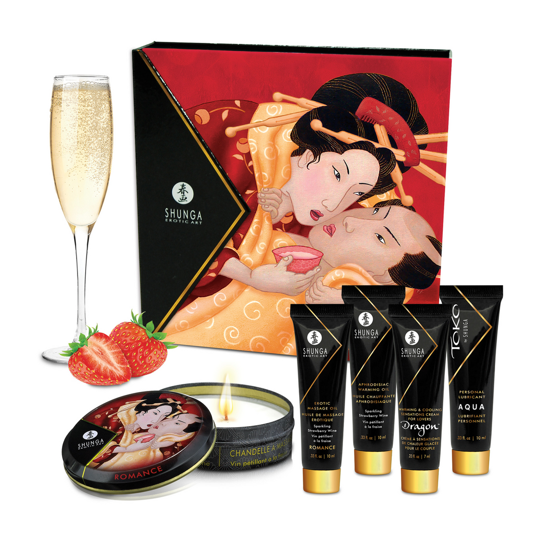 Geisha'S Secret Kit Aardbei – Sensuele Cadeau Set Shunga