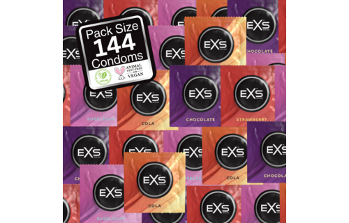 EXS Mixed Flavours Condoms - 144 pieces Safe & Tasty