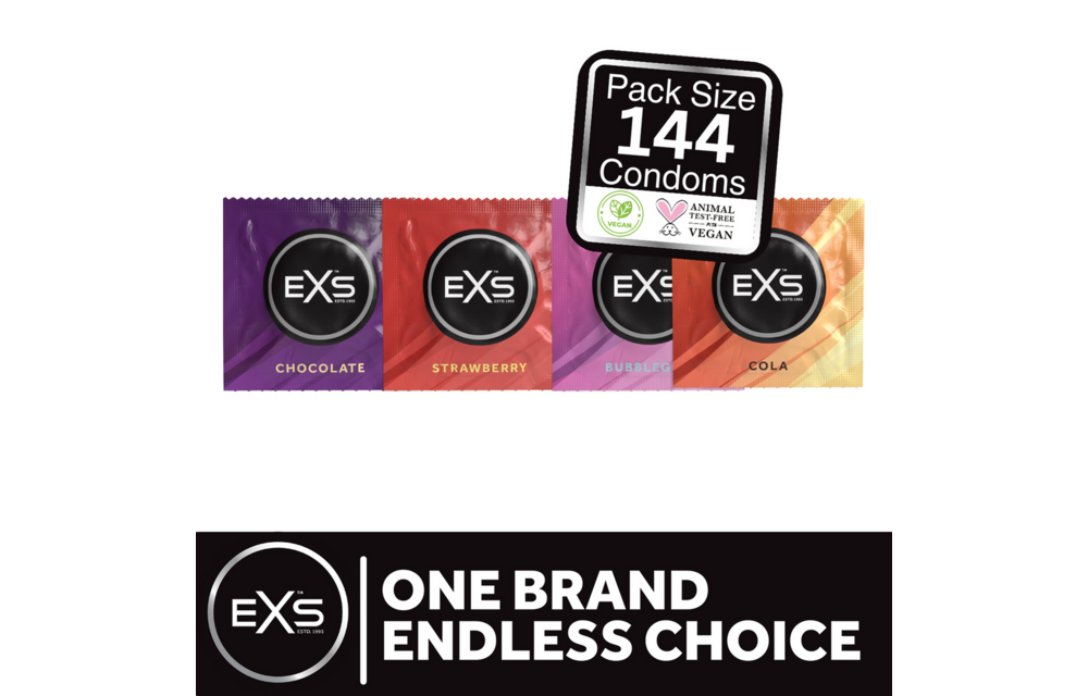 EXS Mixed Flavours Condoms - 144 pieces Safe & Tasty