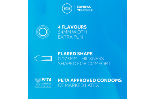 EXS Gemengde Smaken Condooms - 144 Stuks Veilig & Smakelijk