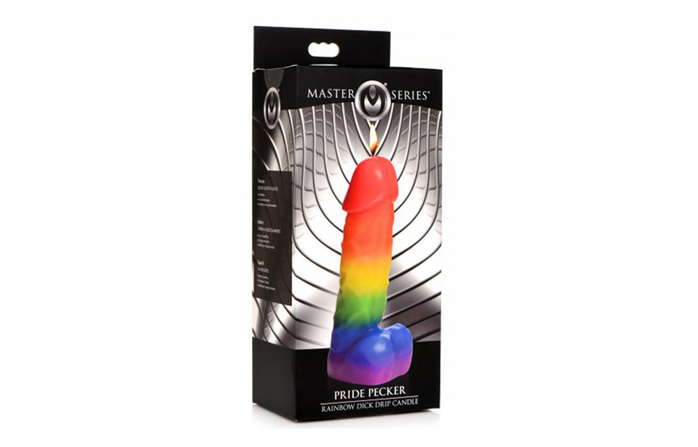 Pride Pecker Rainbow Drip Candle – Sensual & Playful