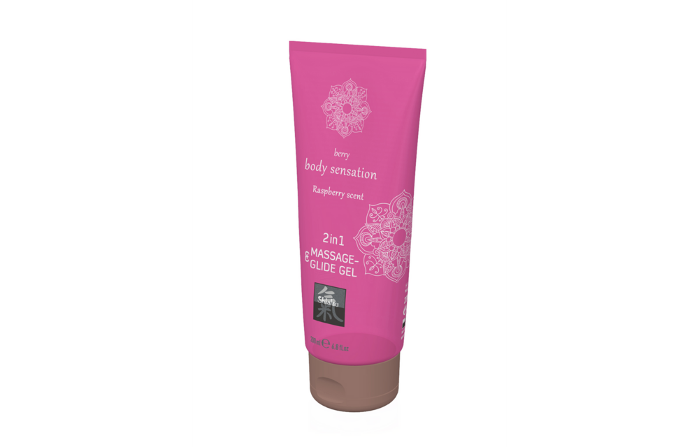 2 in 1 Massage and Glide Gel Raspberry – Moisturising & Soft