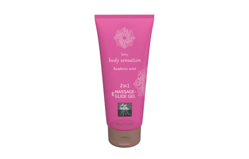 2 in 1 Massage and Glide Gel Raspberry – Moisturising & Soft