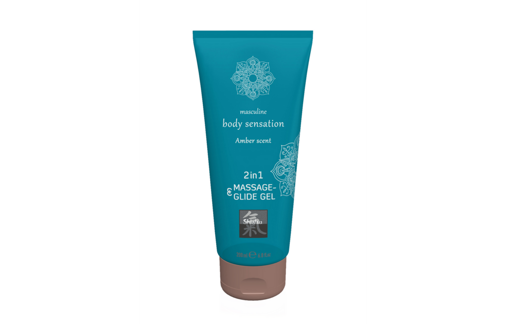 2 in 1 Massage and Glide Gel - Amber - 7 fl oz / 200 ml