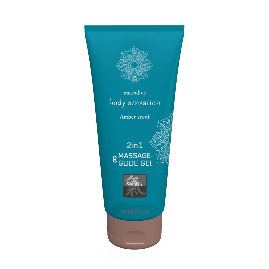 2 in 1 Massage und Glide Gel - Amber - 7 fl oz / 200 ml