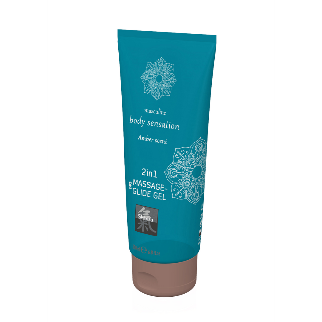 2 in 1 Massage und Glide Gel - Amber - 7 fl oz / 200 ml