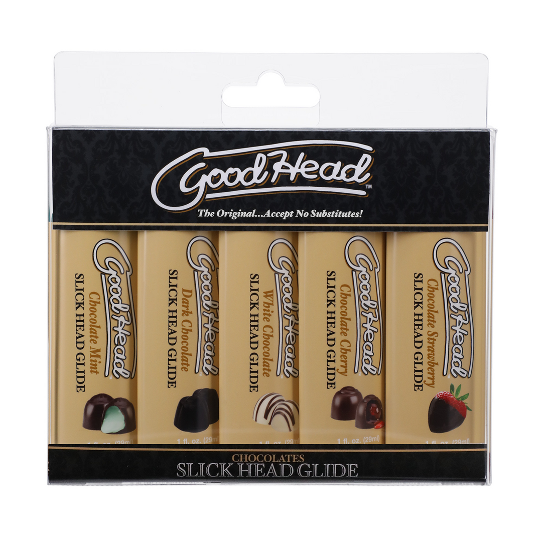 Slick Head Glide Chocolates – 5 Chocoladesmaken, Vegan & Zacht