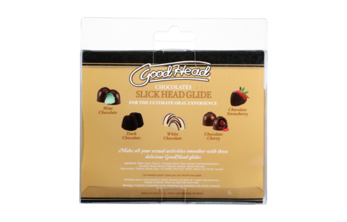 Slick Head Glide Chocolates – 5 Schokoladengeschmacksrichtungen, vegan & sanft