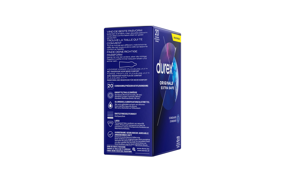 Durex Originals Extra Safe condooms 20 stuks - Veilig & Comfort