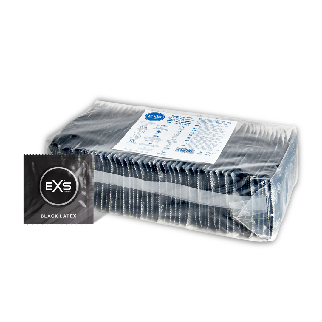 EXS Black Latex - Condoms - 100 Pieces