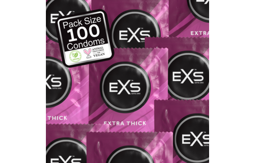 EXS Extra Thick Condoms 100 pieces – Strong & Safe
