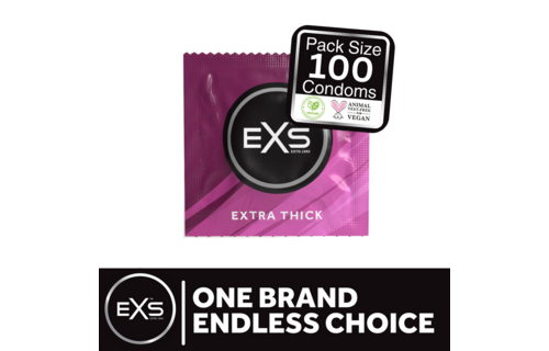 EXS Extra Thick Condoms 100 pieces – Strong & Safe