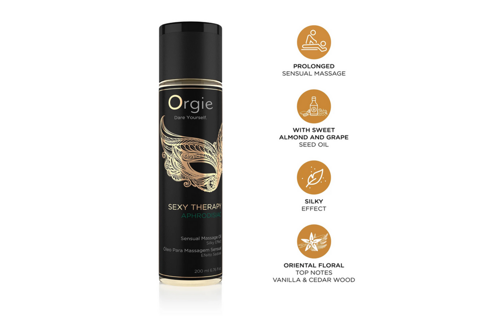 Sexy Therapy Aphrodisiac Massageolie 200ml - Zijdezacht & Luxe