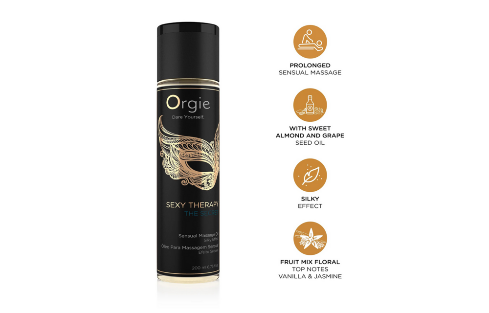 Sexy Therapy The Secret Massageöl 200 ml – Seidig weich & sinnlich