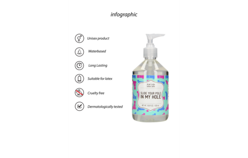 Slide Your Pole In My Hole – Water-Based Lubricant 500 ml