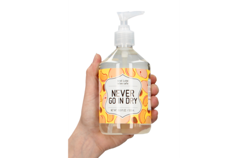 Never Go In Dry – Waterbasis Anale Glijmiddel 500 Ml