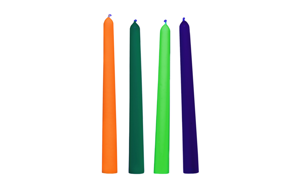 Glow Wax UV Kaarsen Set - 4x Multicolor Blacklight Drip