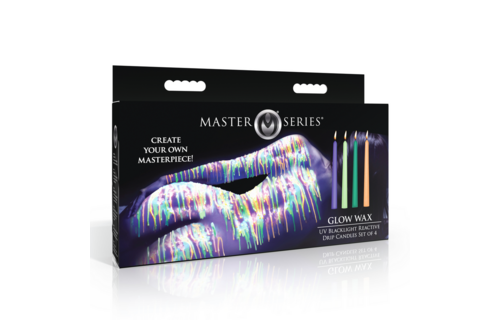 Glow Wax UV Candle Set - 4x Multicolour Blacklight Drip