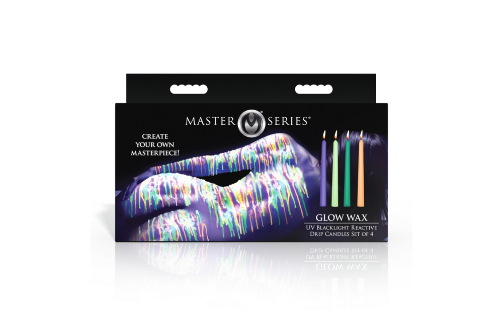 Glow Wax UV Kaarsen Set - 4x Multicolor Blacklight Drip