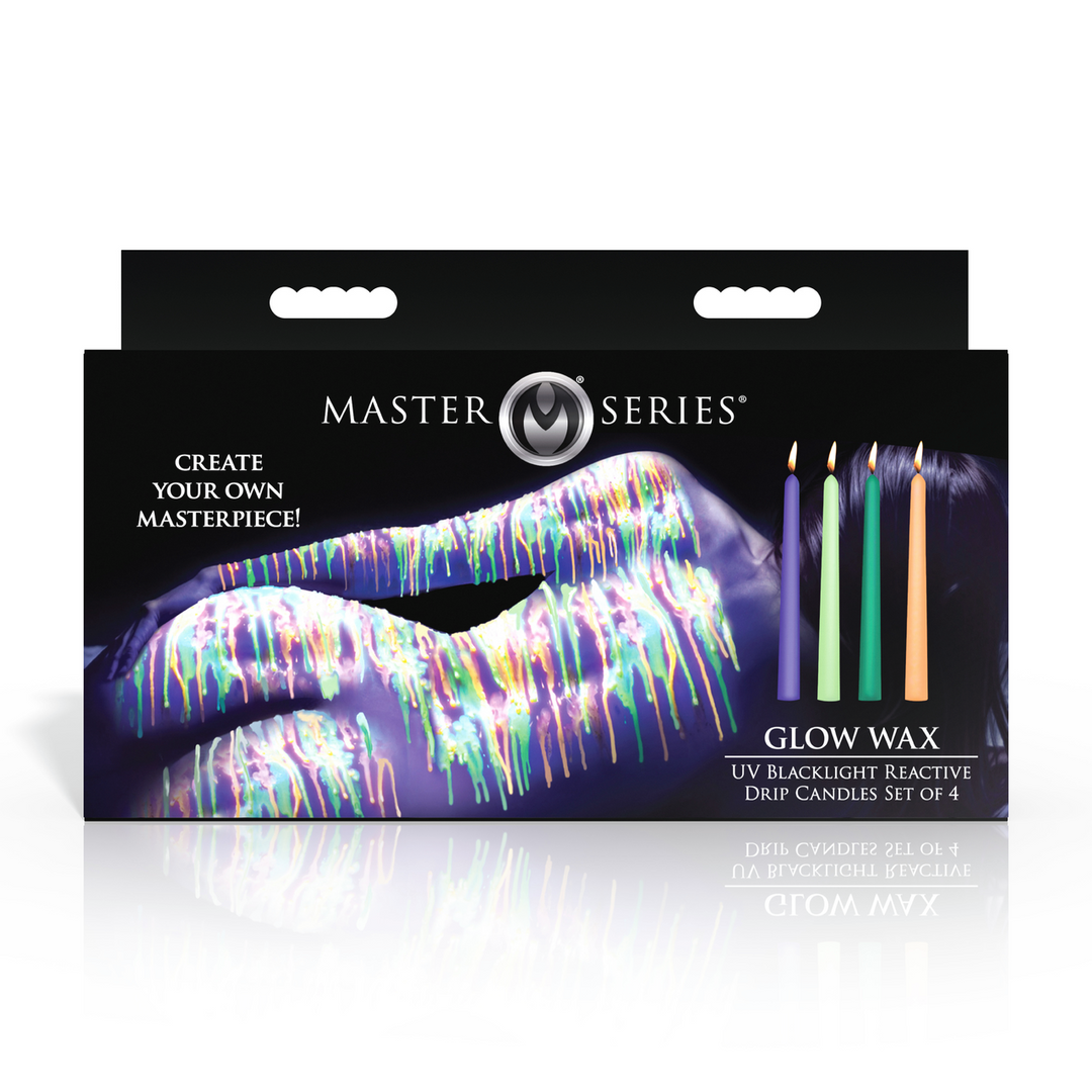 Glow Wax UV Candle Set - 4x Multicolour Blacklight Drip
