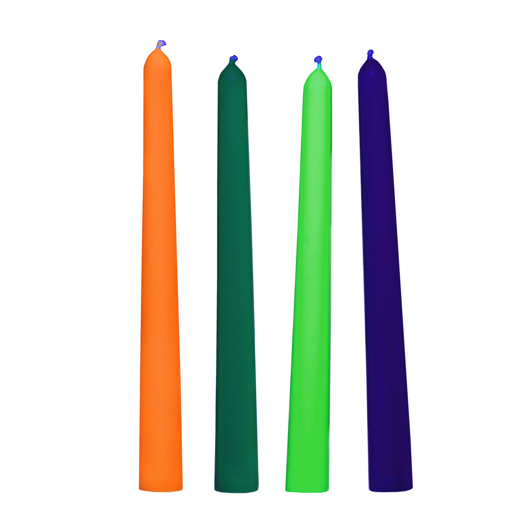 Glow Wax UV Candle Set - 4x Multicolour Blacklight Drip