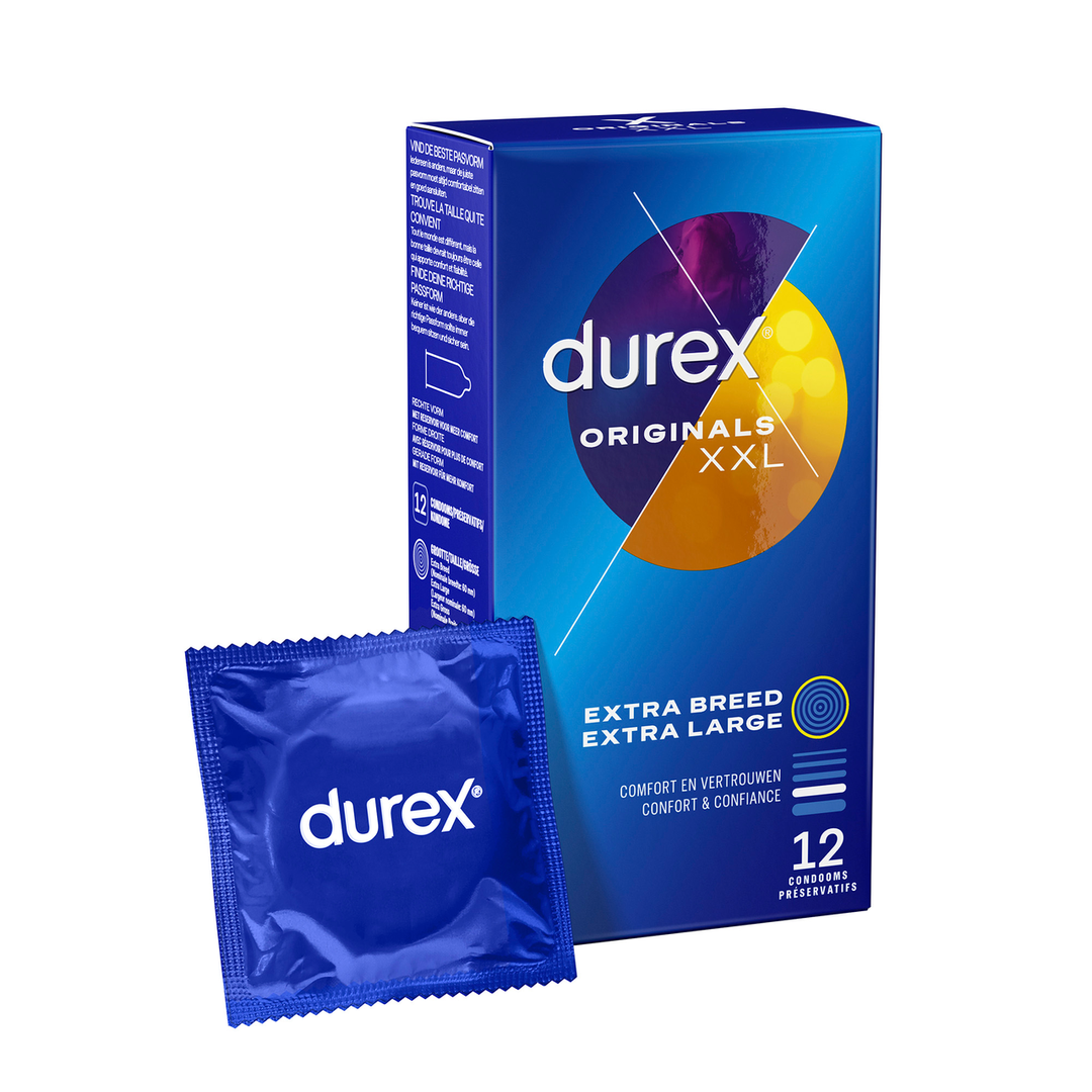 XXL Kondome 12 Stück – Sicher & Bequem | Durex Blau