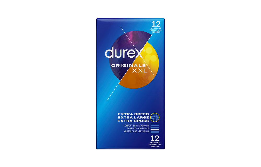 XXL Condoms 12 pieces - Safe & Comfortable | Durex Blue