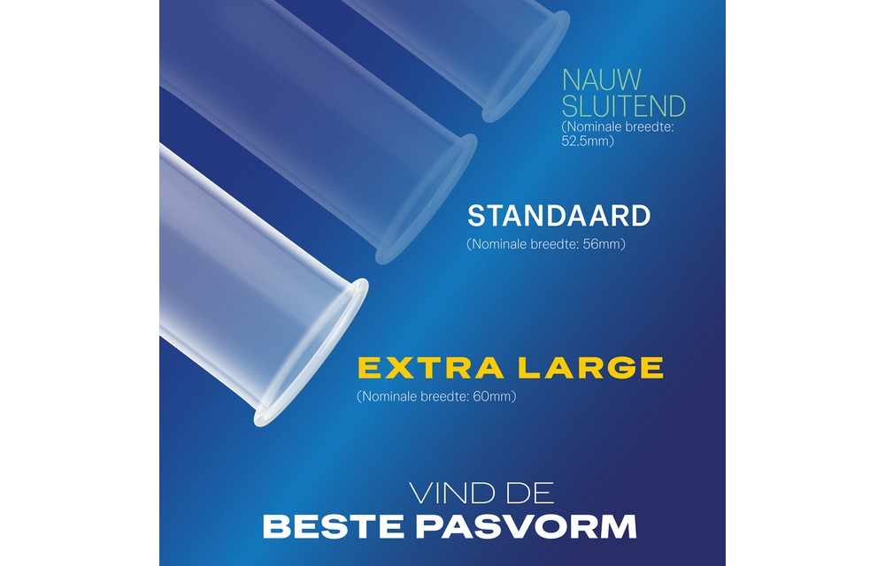XXL Condooms 12 stuks - Veilig & Comfortabel | Durex Blauw