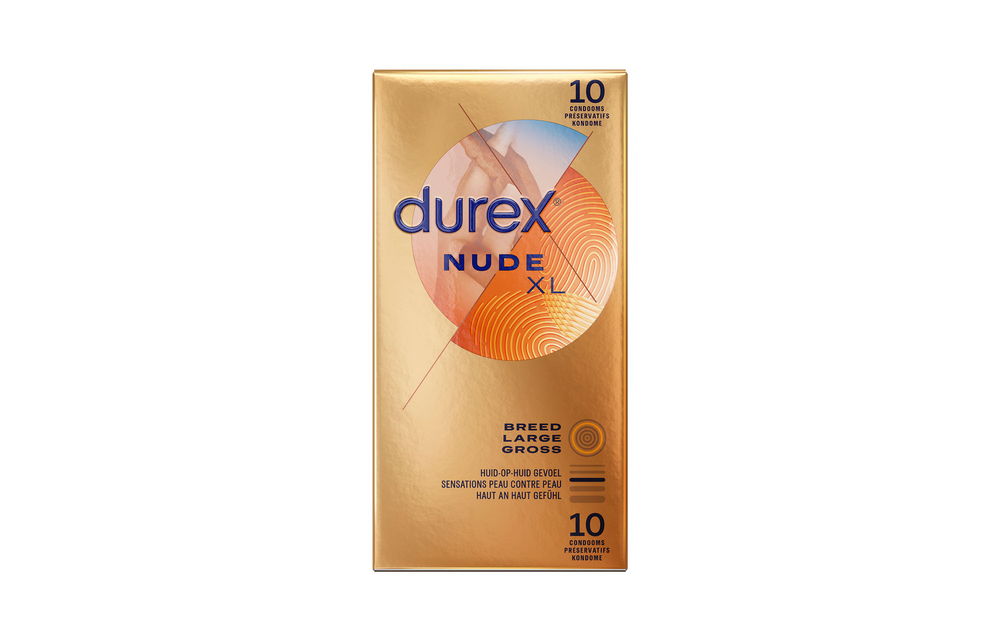 Durex Nude XL Kondome – ultradünn & extra zuverlässig 10 Stück