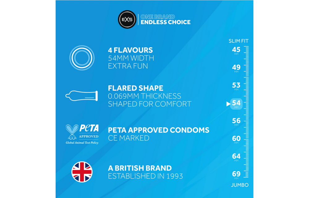 EXS Mixed Flavoured - Condoms - 48 Pieces