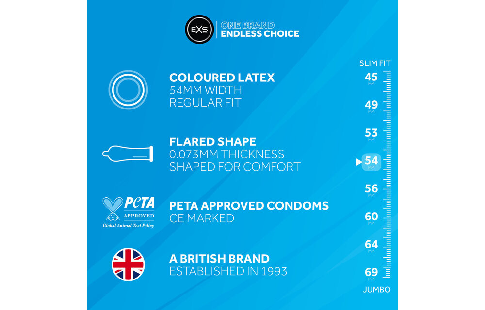 EXS Black Latex - Condoms - 48 Pieces