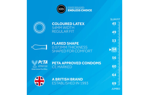 EXS Black Latex - Condoms - 48 Pieces