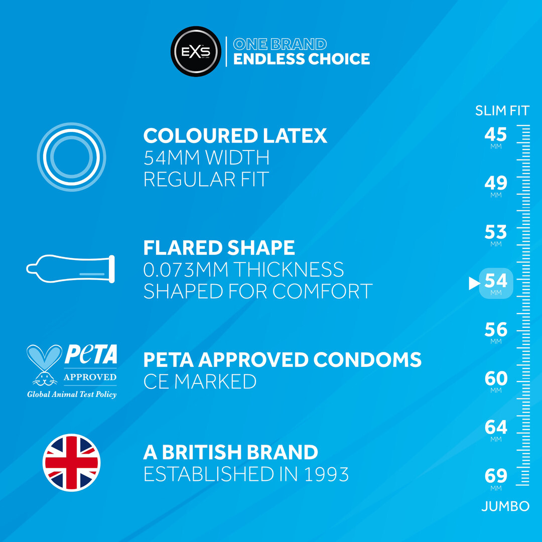 EXS Black Latex - Condoms - 48 Pieces