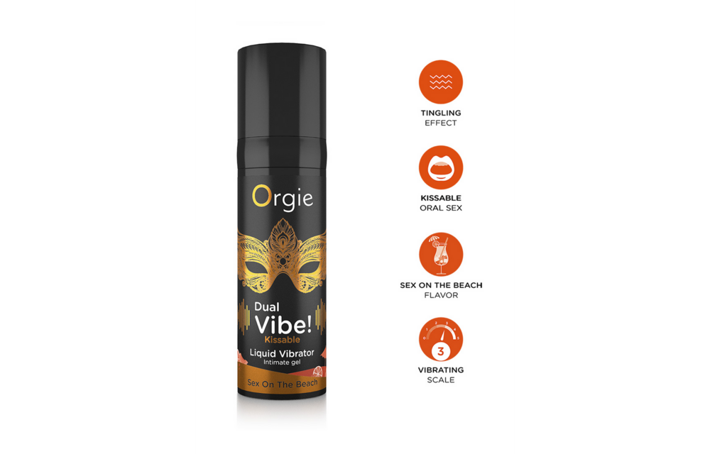 Dual Vibe! Kissable Liquid Vibrator - Sex On The Beach - 0,5 fl oz / 15 ml