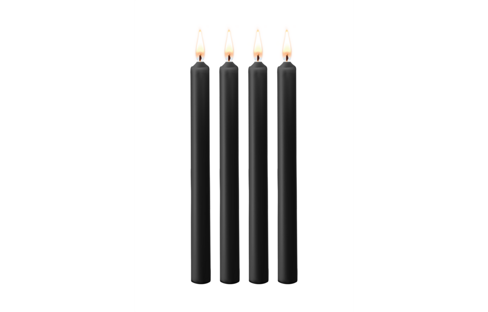 Plagen Wax Kaarsen Zwart - 4 Stuks, Sensueel & Kinky