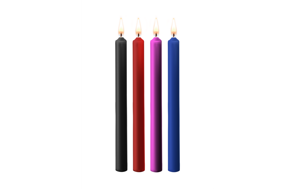 Teasing Wax Kaarsen - 4 Stuks - Groot - Multicolor