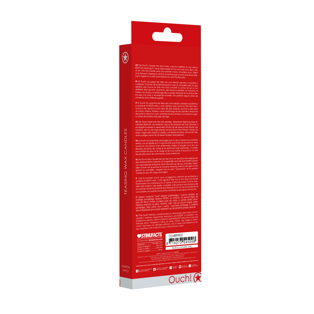 Teasing Candles Red - 4 Pieces | Sensual & Kinky BDSM