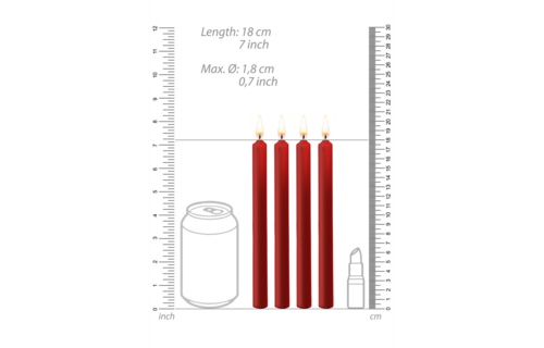Teasing Candles Red - 4 Pieces | Sensual & Kinky BDSM