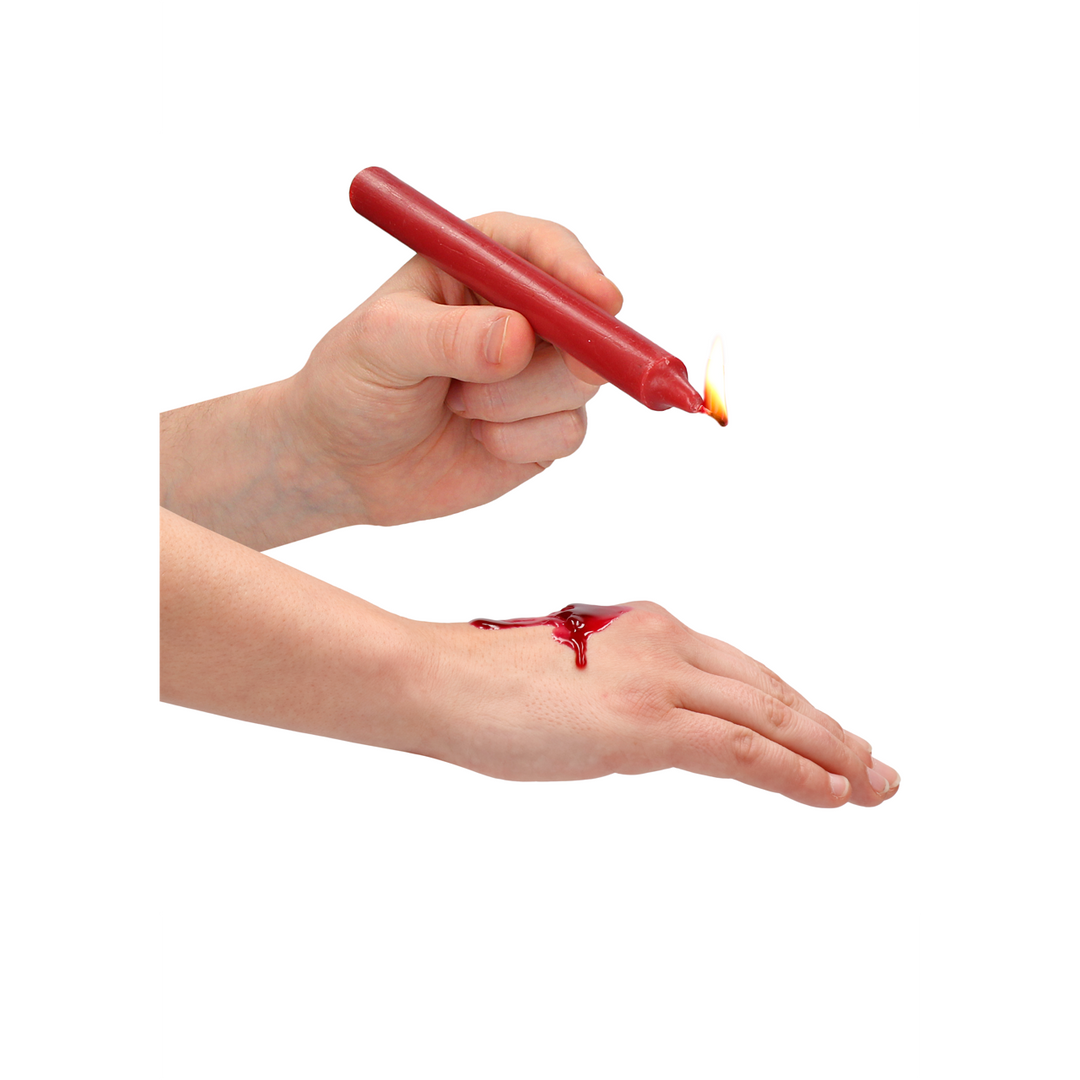 Streichholzkerzen - 4 Stück - Groß - Rot