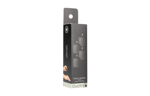 Tease Candles - Ungehorsam - 4 Stück - Schwarz