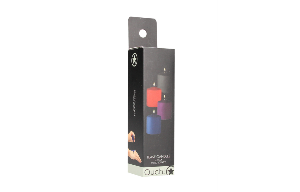 Tease Candles Mix - 4 Multicolor Huidvriendelijke Kaarsen