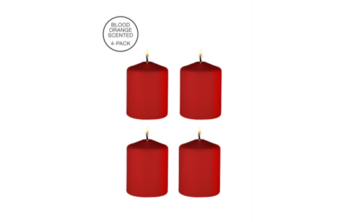 Tease Candles Sinful Rood - Set van 4 Luxe Geurkaarsen