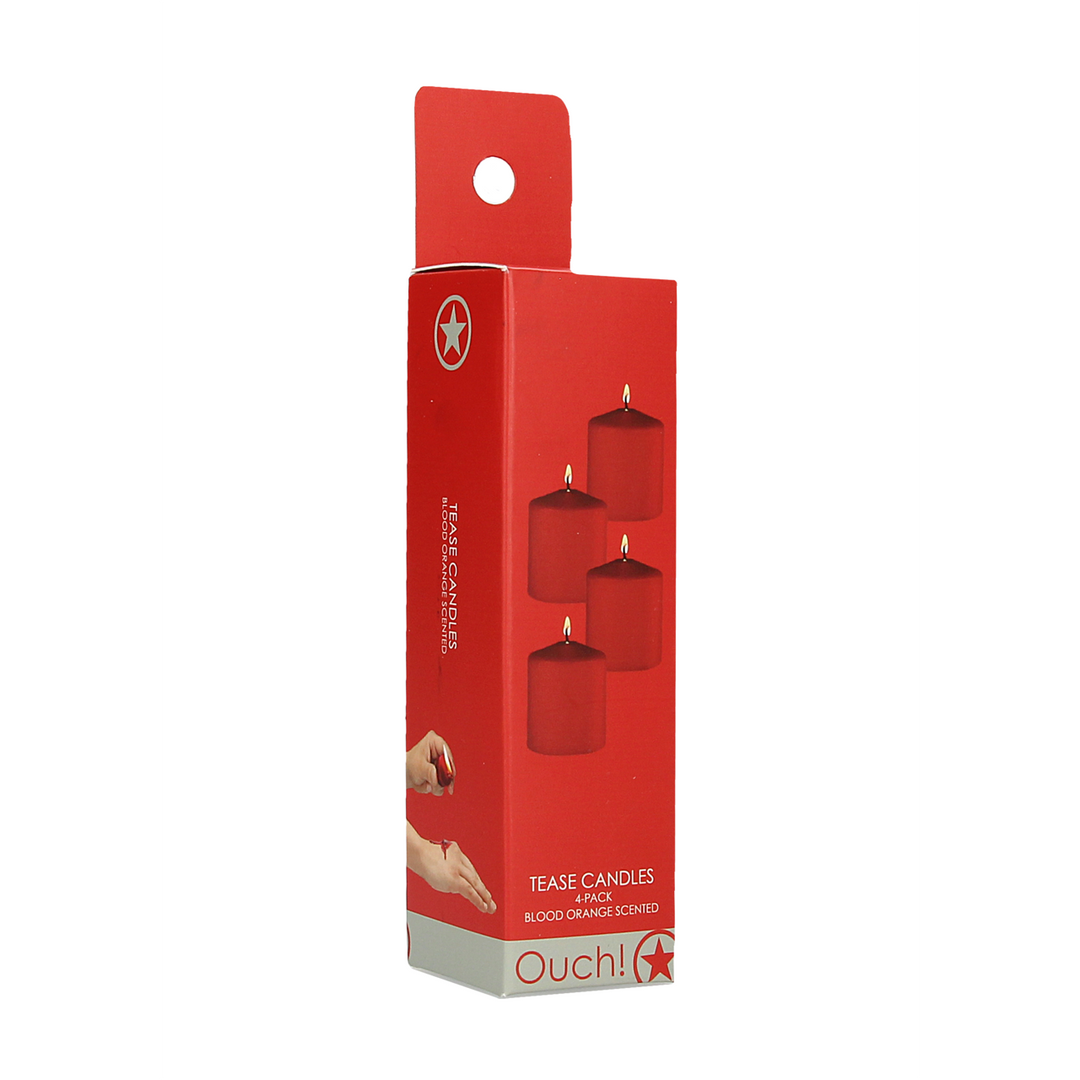 Tease Candles - Sinful - 4 Stuks - Rood