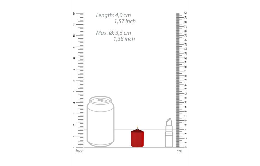 Tease Candles Sinful Rood - Set van 4 Luxe Geurkaarsen