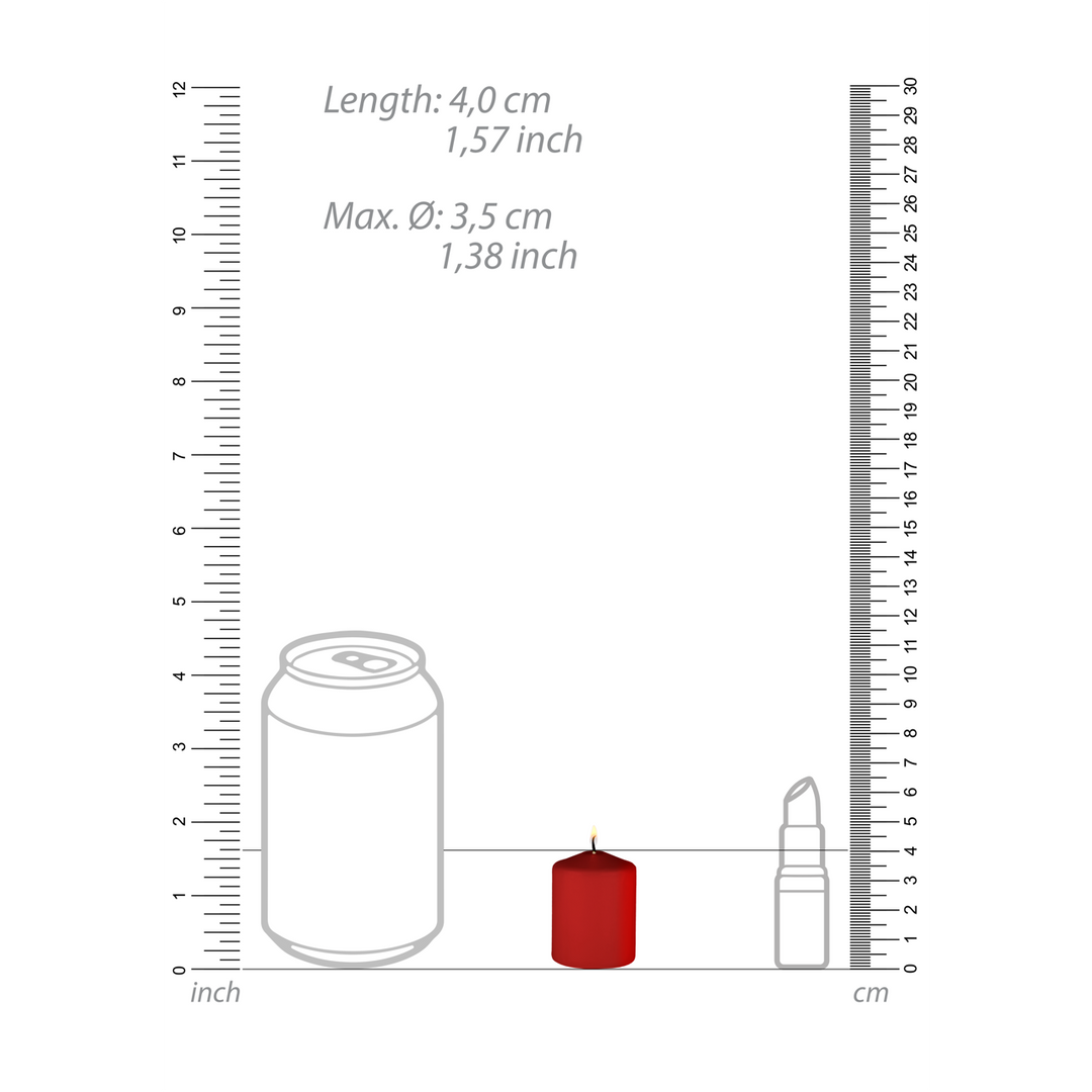 Tease Candles Sinful Rood - Set van 4 Luxe Geurkaarsen